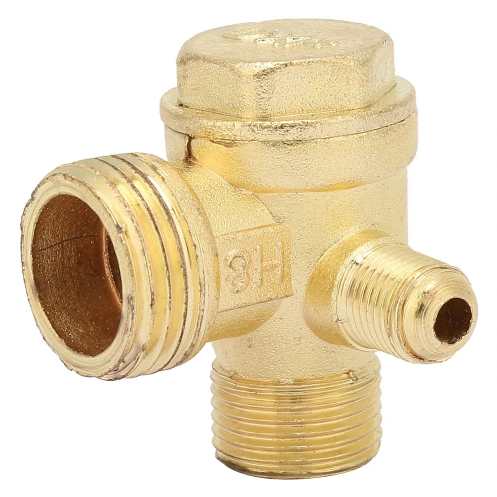 Air Compressor Zinc Alloy Three Way Unidirectional Check Valve Connect Pipe Fittings