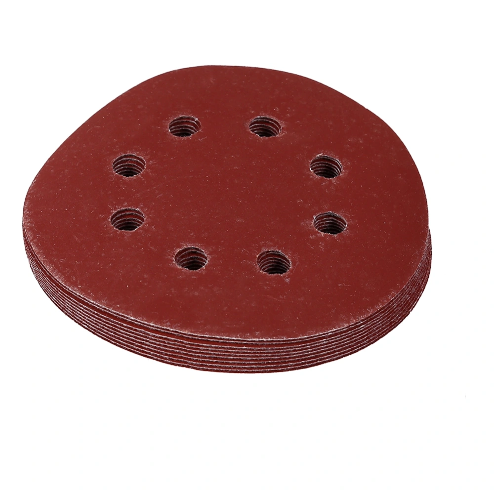 125mm Round Red Polishing Sanding Discs 8 Hole Grit Sand Papers(800#)