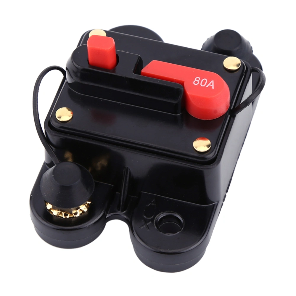 DC12V Circuit Interrupter Breaker for Car Marine Boat Bike Stereo Audio Reset Fuse(80A)