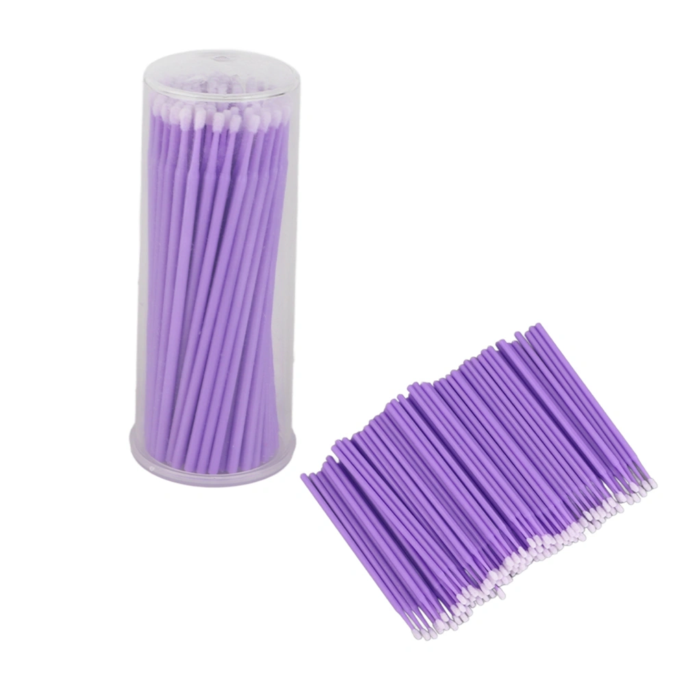 100pcs Purple Color Dental Disposable Small Brush Tooth Materials Micro Applicators Swabs