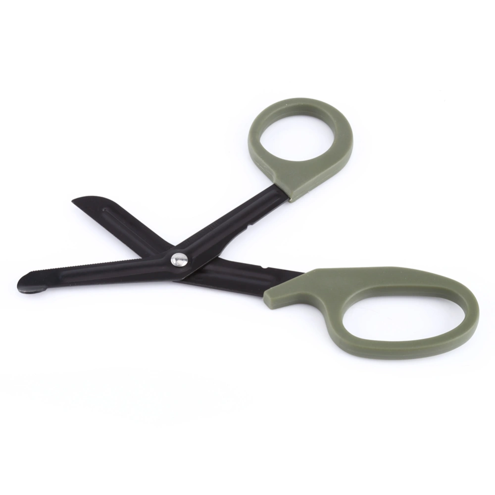 Shears Bandage Paramedic Medical Scissors Cut First Aid Emergency Medical Tool(Army Green)