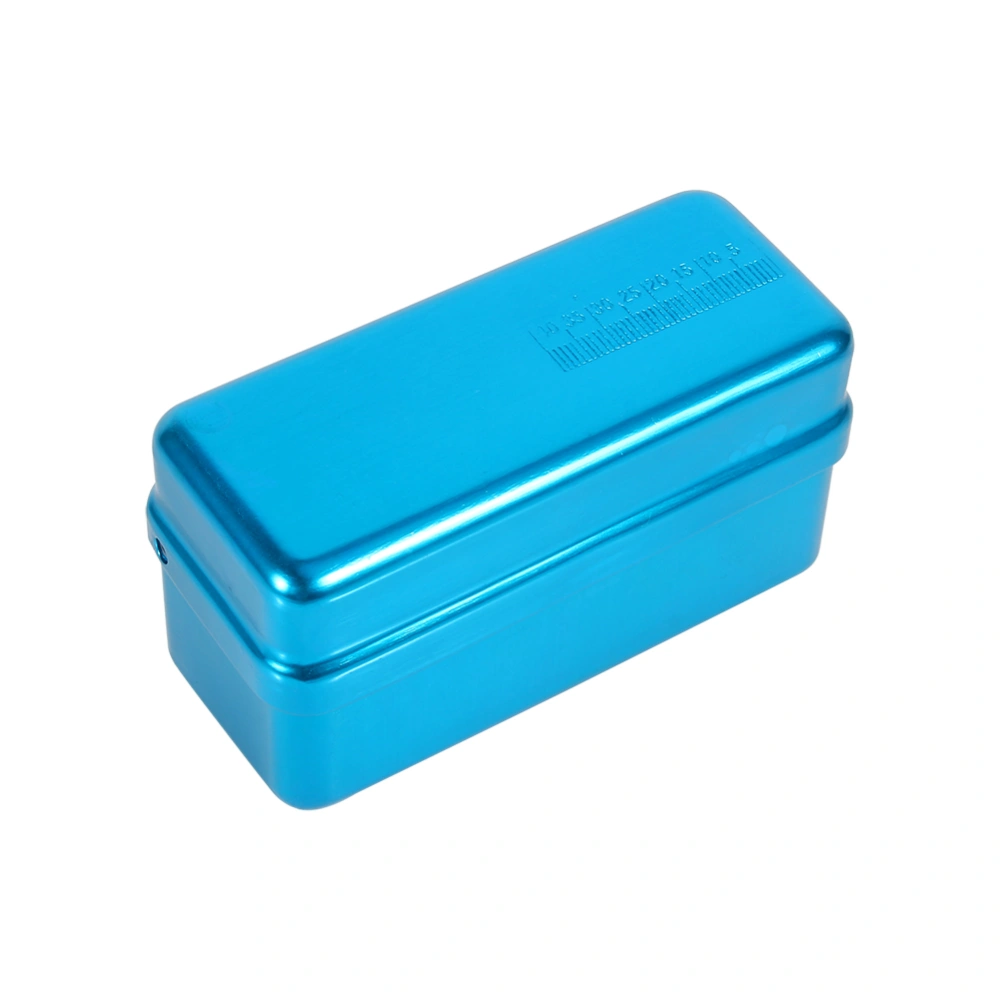 72 Holes Aluminium Alloy Sterilizer Case Dental Use Holder Disinfection Box(Blue)