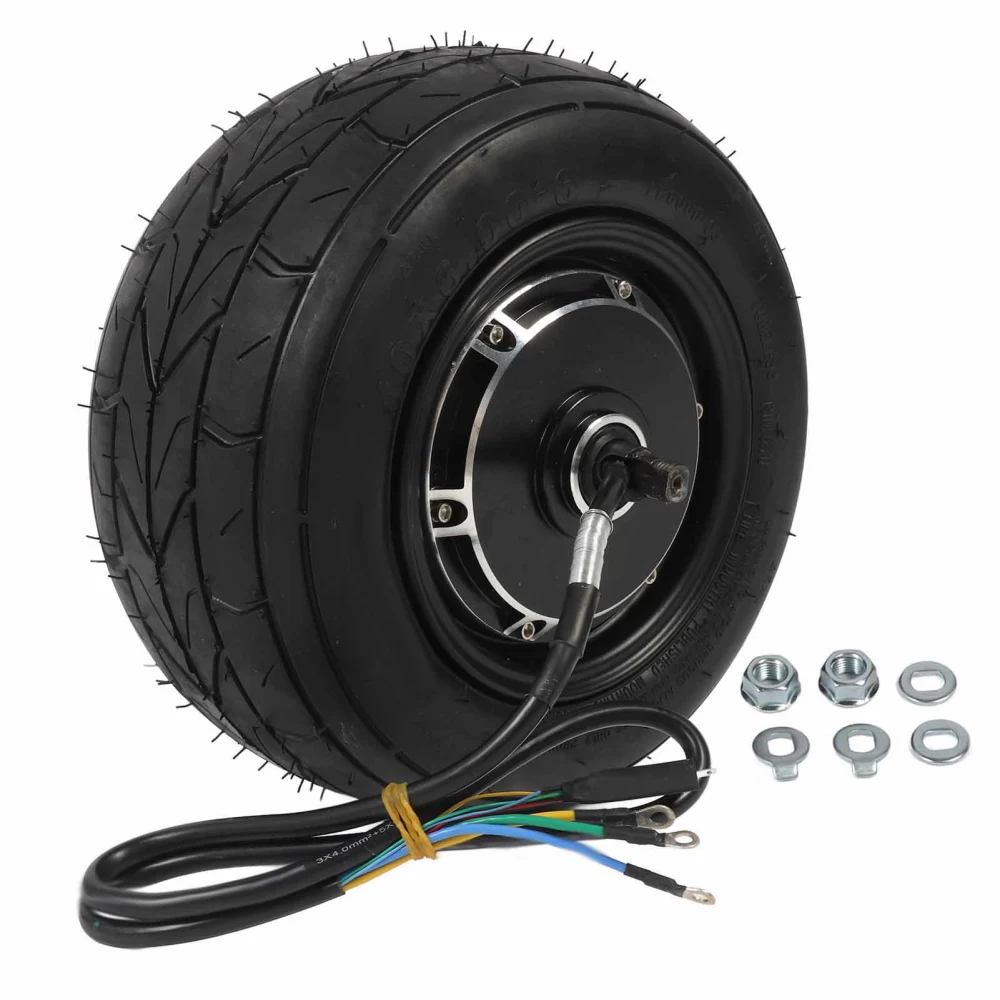 10 Inch 36v‑60V 800‑2000W Wheel Hub Motor High Power Brushless DC Disc Brake Vacuum Tire Hub Motor for Electric Motorcycle Scooter