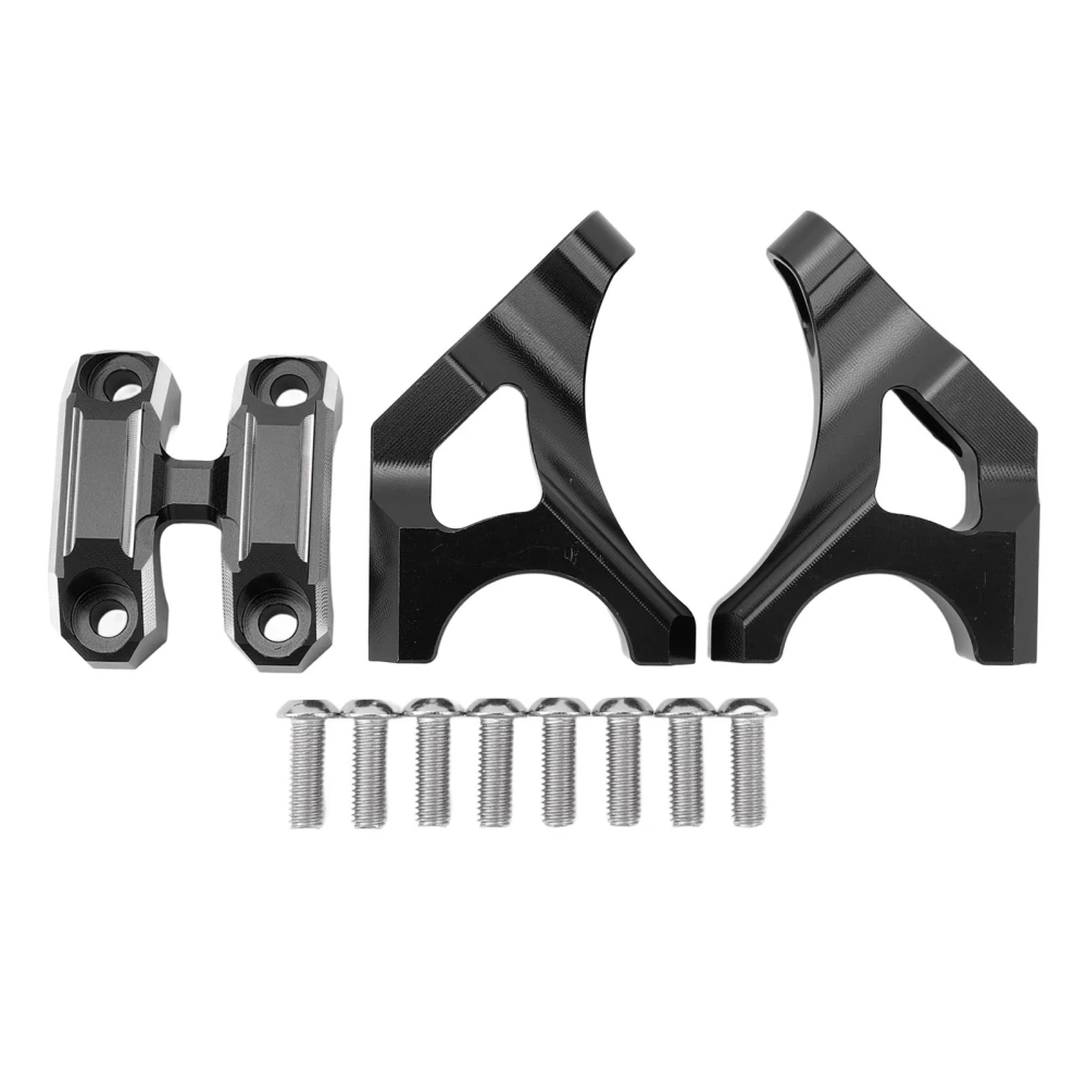 3Pcs Motorcycle Handldbar Riser Mount Bracket Stylish Look Handldbar Riser Bracket Replacement for Sur‑Ron Light Bee X S Black