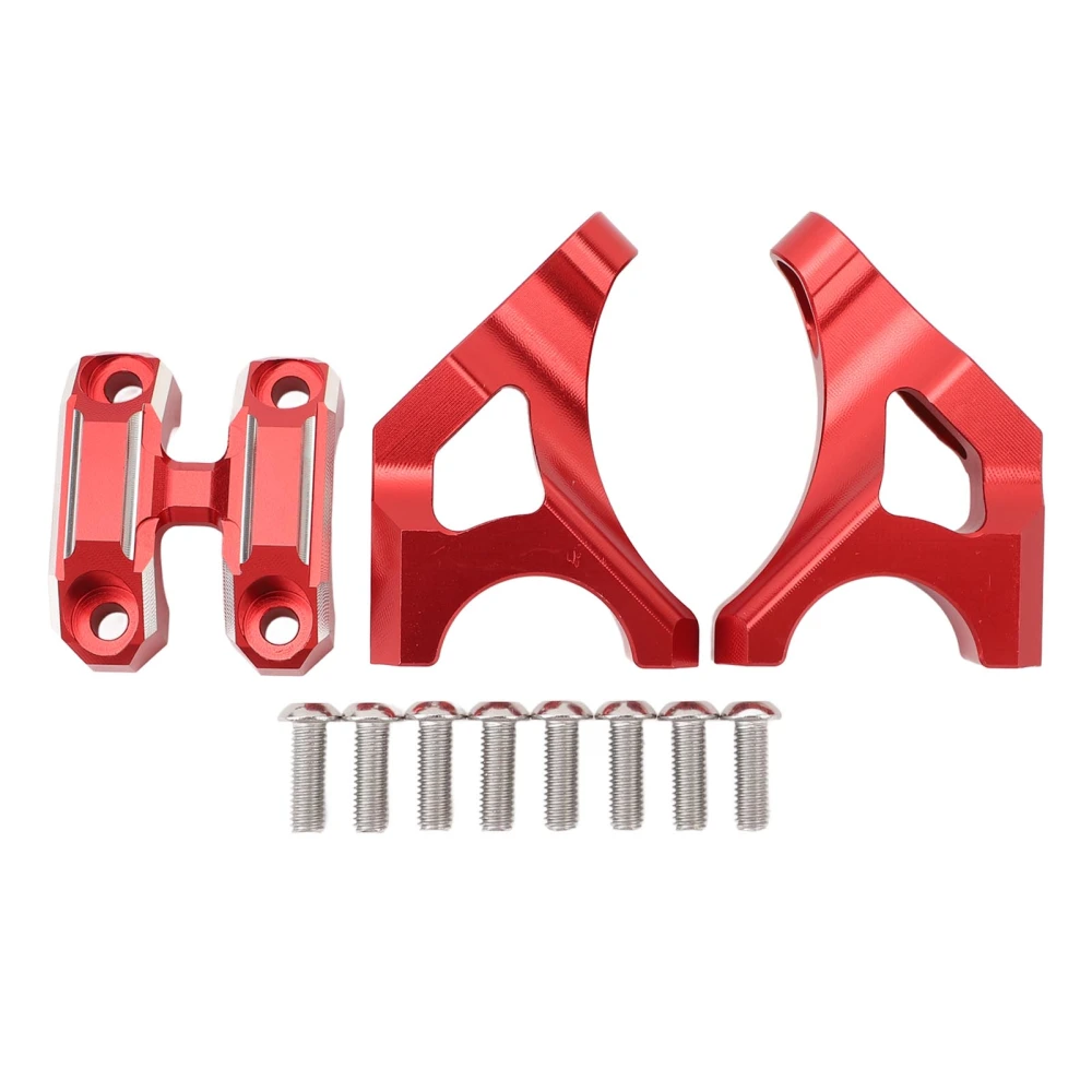 3Pcs Motorcycle Handldbar Riser Mount Bracket Stylish Look Handldbar Riser Bracket Replacement for Sur‑Ron Light Bee X S Red