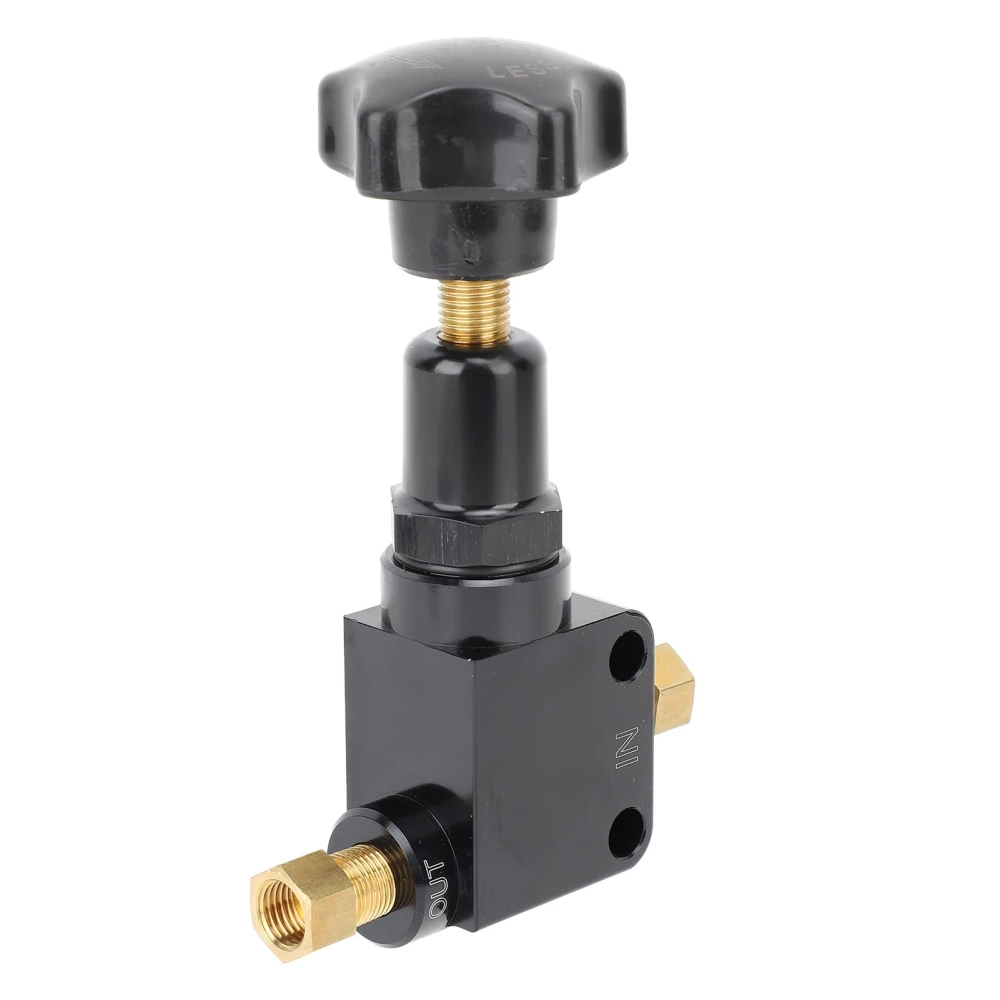 Adjustable Brake Proportioning Valve Knob Style 100‑1000PSI 1/8‑27 NPT Brake Bias Valve Pressure Regulator