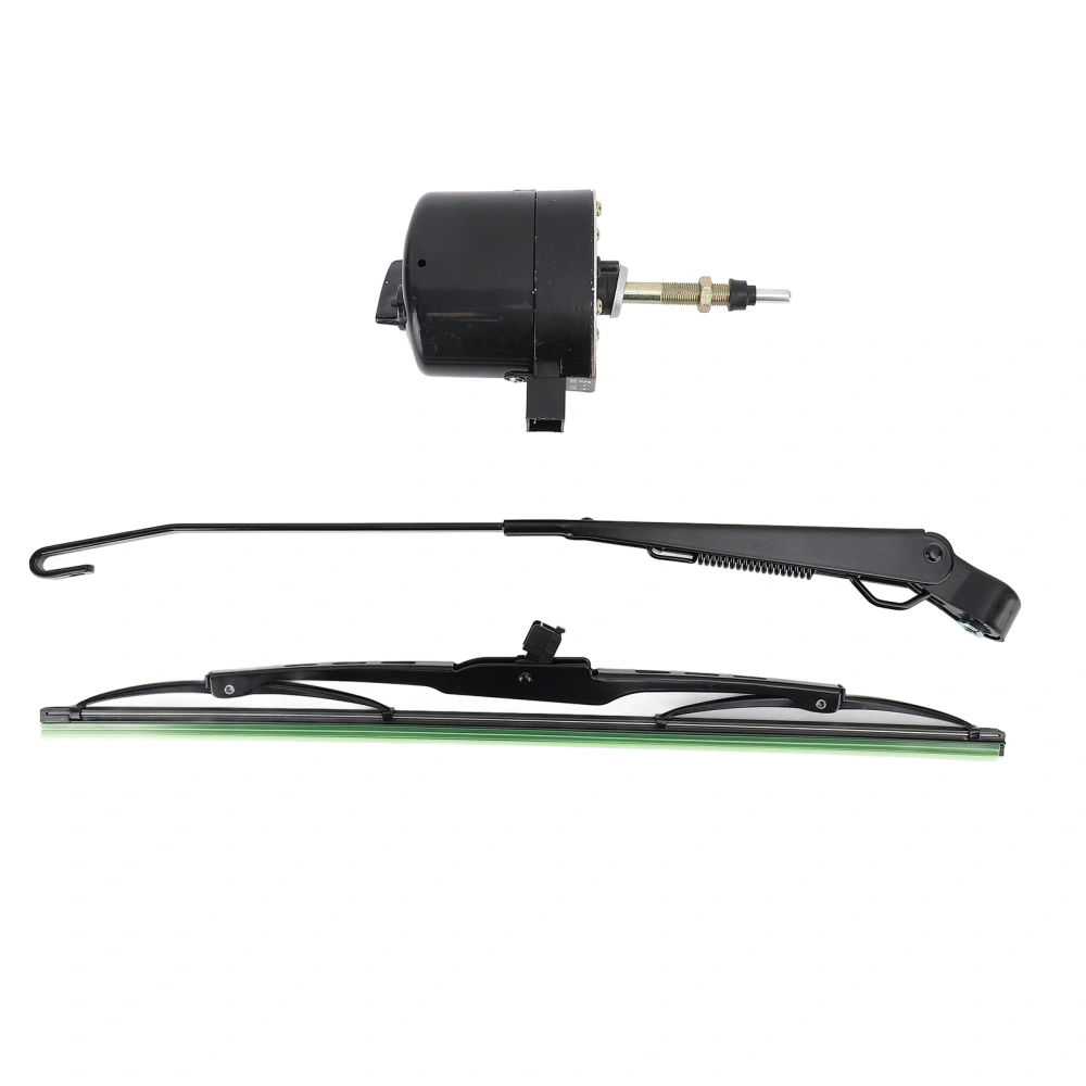 Windshield Wiper Motor Kit 7731000001 Long Shaft 12v Universal Wiper Motor with Arm and Blade for Fishing Boat ATV UTV