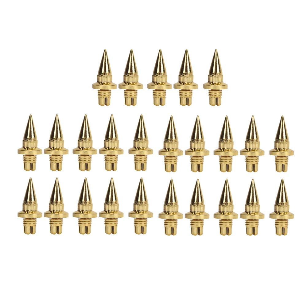 25Pcs Wheel Rim Rivet Nut Stylish Look Easy Installation Spike Wheel Rim Lip Rivet Nut for Wheels with Plastic Faux Rivets Gold