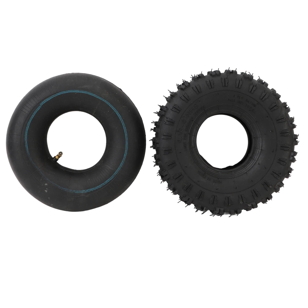 4.10‑4 Tire and Inner Tube Set Rubber Inflatable for Wheelbarrows Snow Blowers Pressure Washers