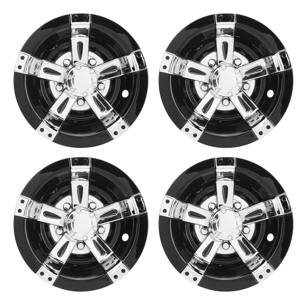 4Pcs Golf Cart Wheel Hub Cap 10in Protective Scratch Proof Wheel Hub Cover Replacement for E‑Z‑GO