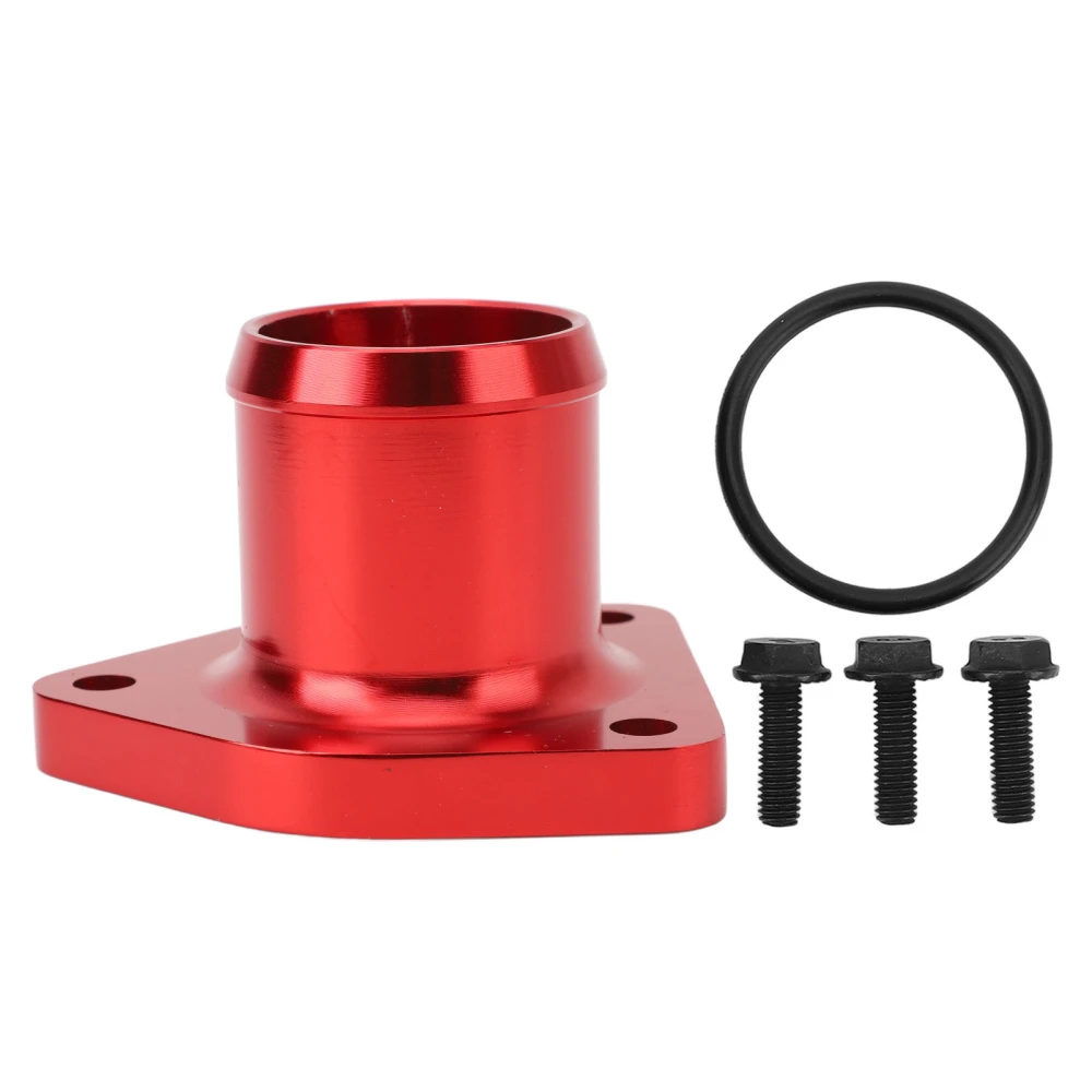 Water Neck Thermostat Housing Aluminium Alloy Engine Thermostat Housing with Leak Proof Seal for Powerstroke 7.3L Red