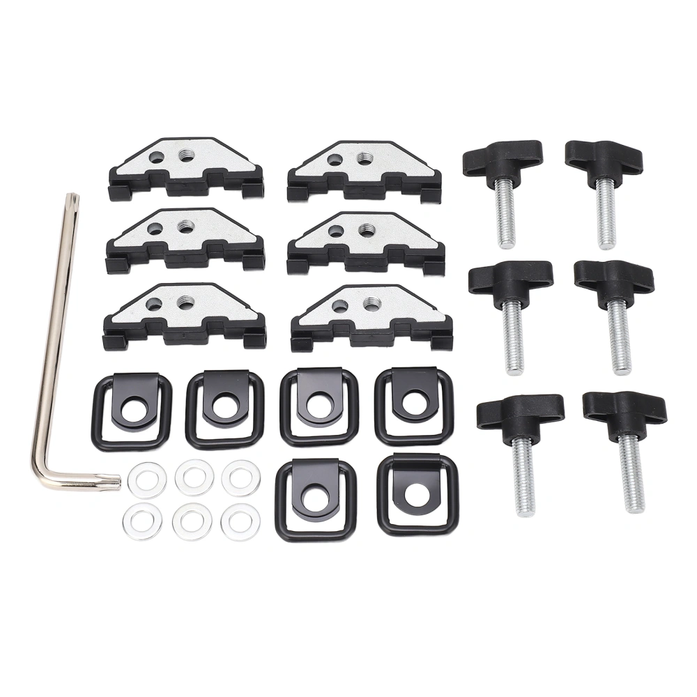 Hard Top Bolts and Nut Clips Kit Quick Removal Fastener Thumb Screws With Tie Down D Rings for Wrangler YJ TJ JK JKU 1995‑2018