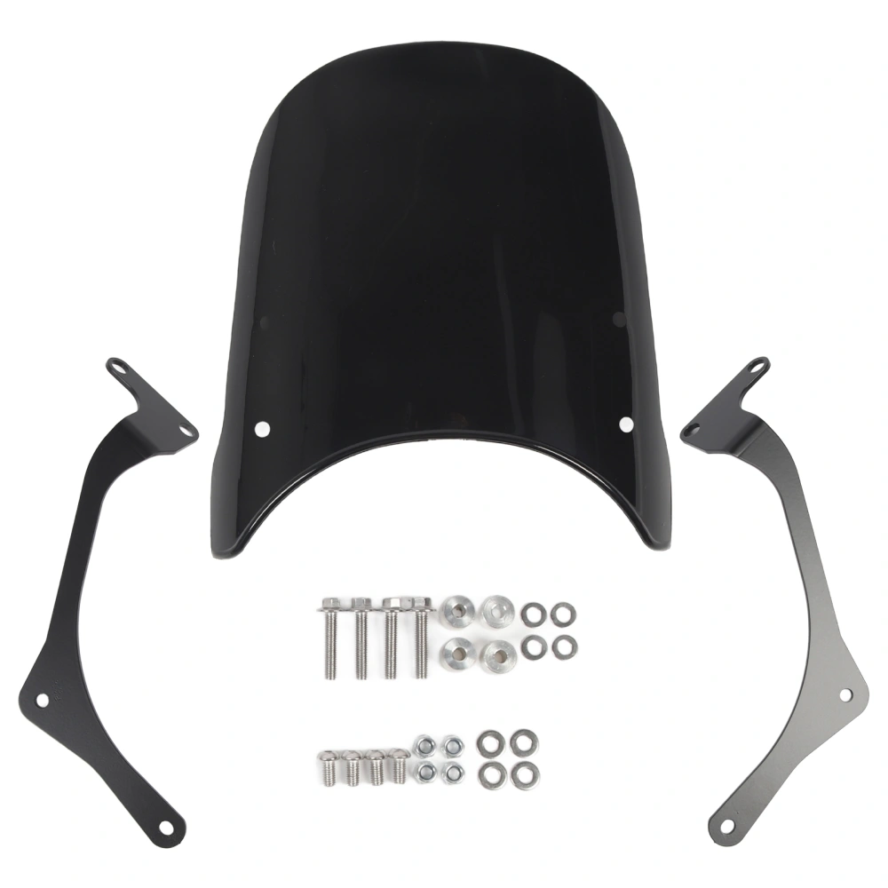 Motorcycle Front Windshield PC Airflow Wind Deflector Fairing Windscreen for CT125 CT110 Hunter Cub Black