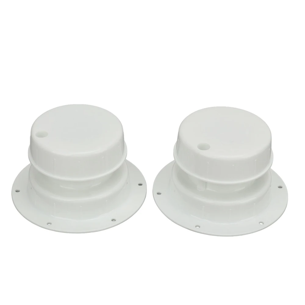 2PCS RV Plumbing Vent Caps Prevent Leaks Camper Roof Sewer Vent Cover Caps for Trailer 1 to 2‑3/8 Inch Pipes White