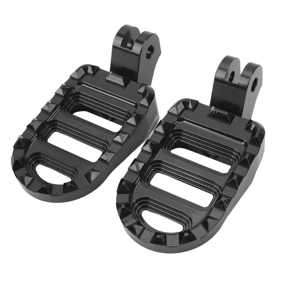 1 Pair Motorcycle Front Foot Pegs Anti Slip Aluminum Alloy Wide Foot Rest Pedal for T100 T120 2016 to 2022 Black