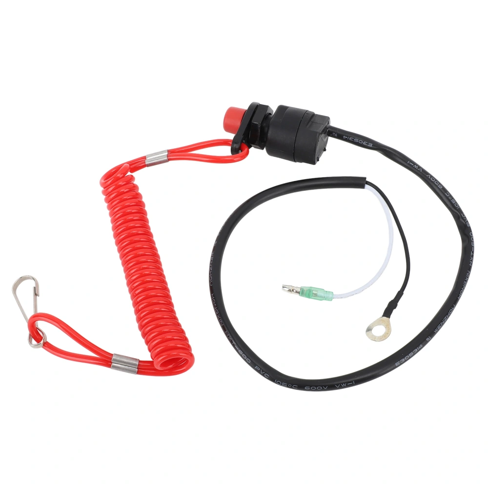 Outboard Kill Stop Switch Safety Lanyard 689‑82575‑03 Engine Stop Switch Assy for Lawn Mower Motorcycle Yacht