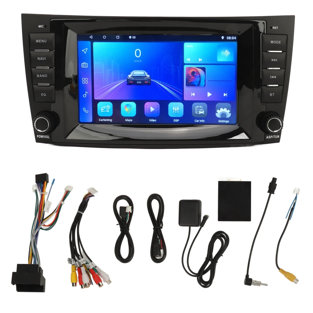 Car GPS Navigation 7 Inch Touch Screen for Android 13 Replacement for Benz E‑Class G‑Class CLK‑Class CLS‑Class