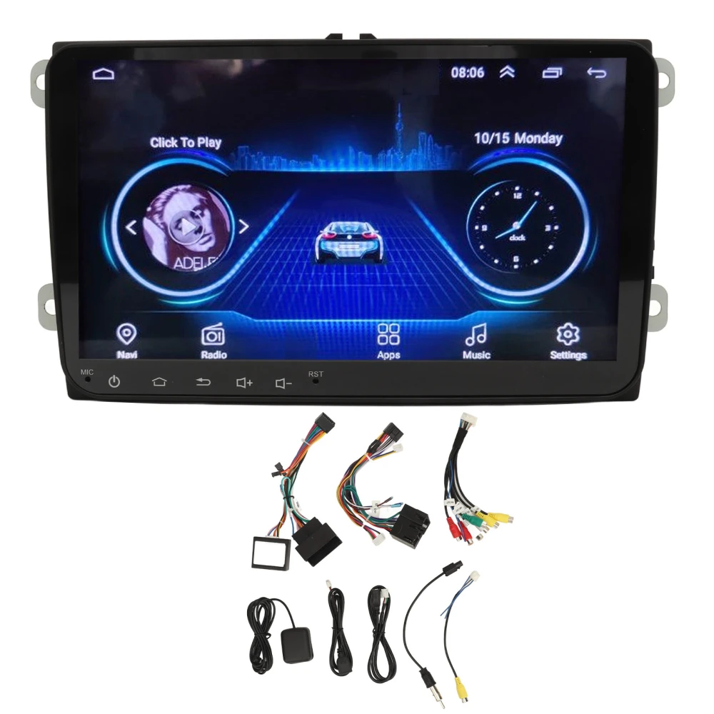 9in Car Stereo Radio for Android 12 HD Touchscreen GPS Navigation Wifi Bluetooth Replacement for Seat Altea Toledo