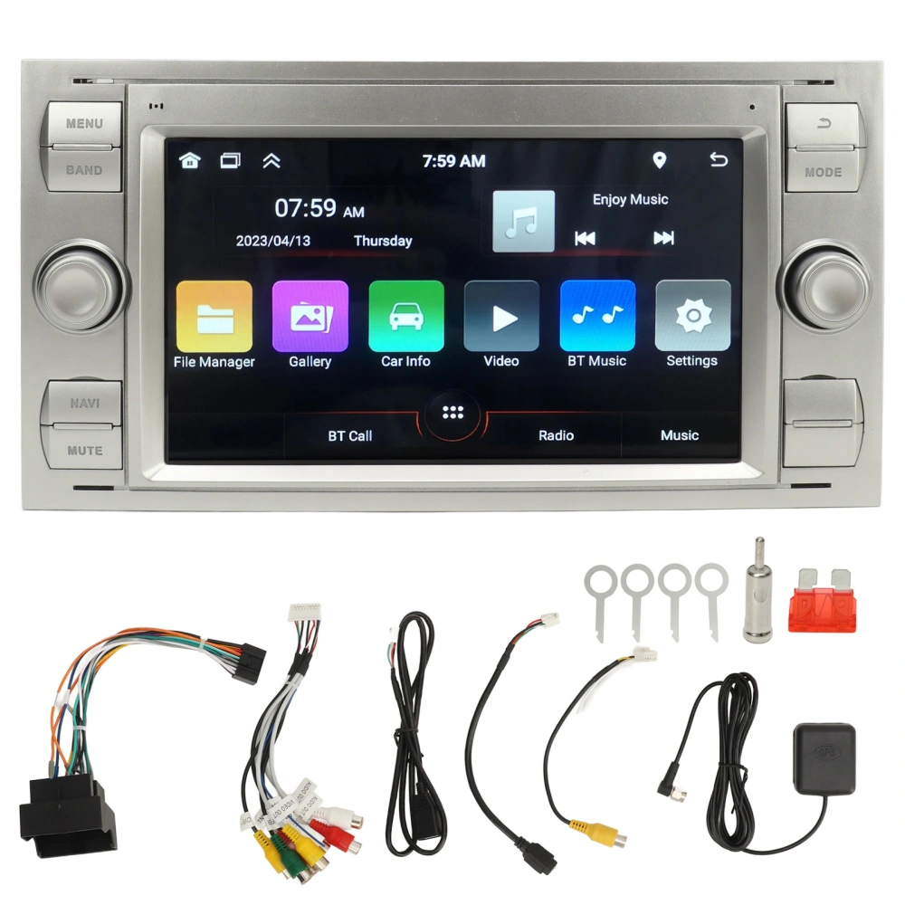 7 Inch Car GPS Navigation 2+32G Bluetooth Connection HD For Android 11 Car Carplay Screen For Fusion