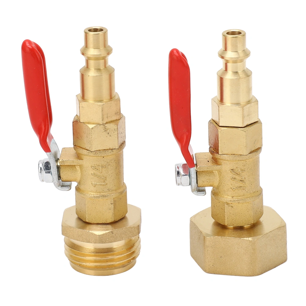 2PCS RV Blowout Adapter Internal External Thread Winterizing Fitting with Ball Valve for Boat Camper Travel Trailer