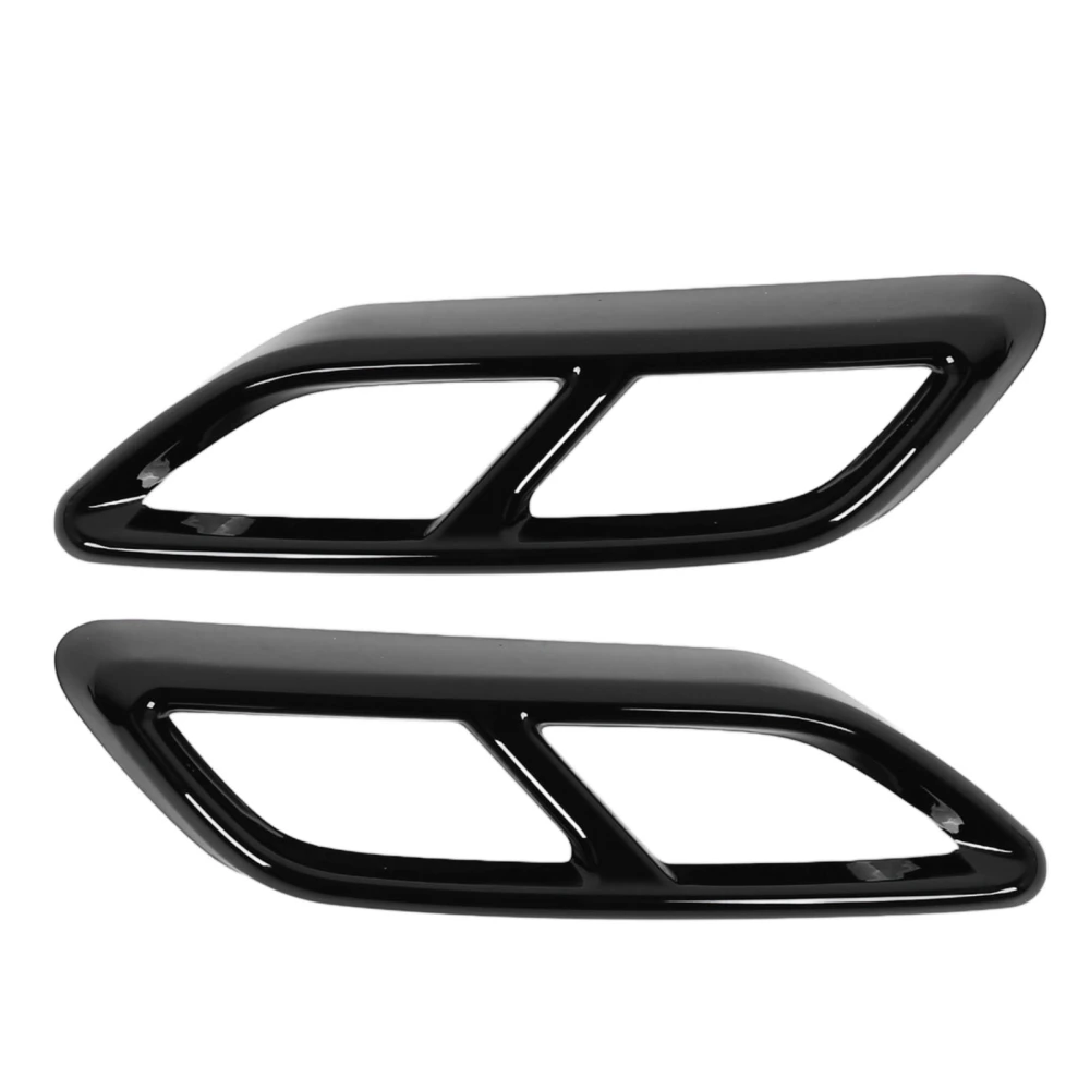 2PCS Exhaust Muffler Tail Pipe Cover Left Right Decorative Tail Throat Frame for A3 8Y 2021 Onwards Gloss Black