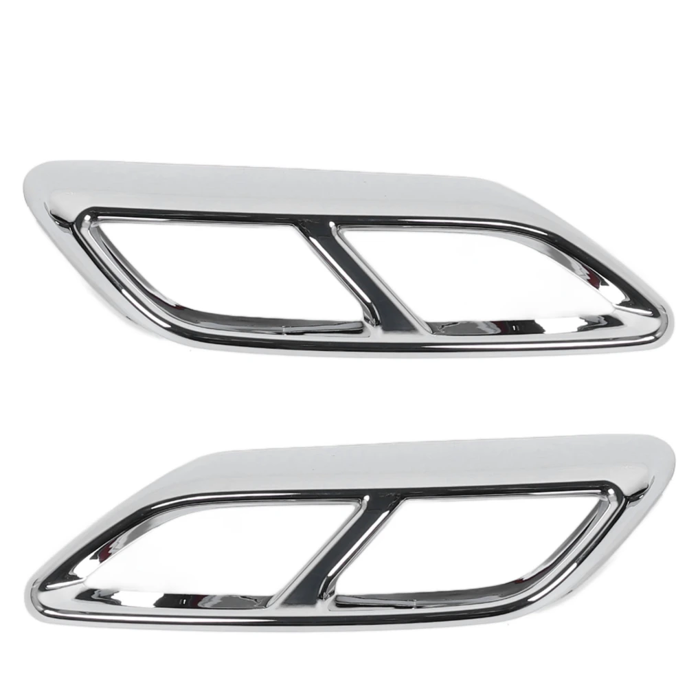 2PCS Exhaust Muffler Tail Pipe Cover Left Right Decorative Tail Throat Frame for A3 8Y 2021 Onwards Silver