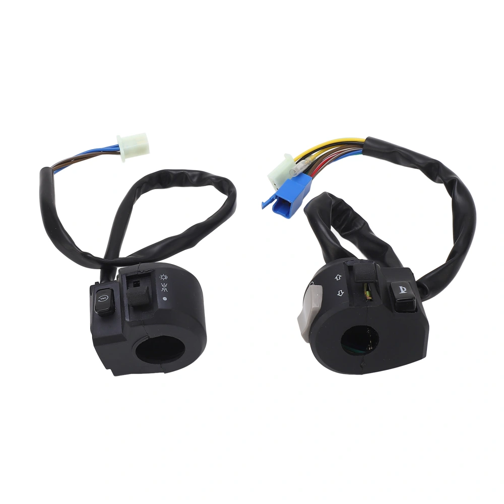 2Pcs Motorcycle Handlebar Switch 7/8in 22mm Left Right Turn Signal Horn Headlight Control Switch for 125 YBR125