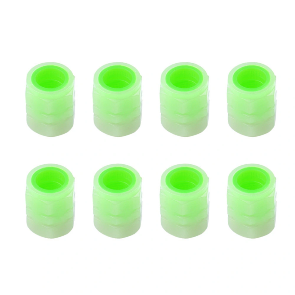 8Pcs Tire Valve Stem Cap Waterproof Dustproof Luminous Wheel Valve Cover for Bike Motorcycle