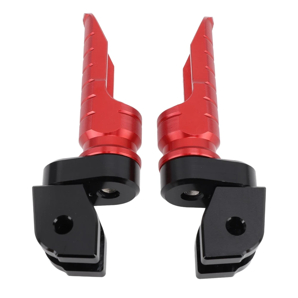 Motorcycle Front Foot Pegs Strong Grip Anti Slip Short Aluminum Alloy Foot Pedal Replacement for DUCATI Monster 696 795 Red