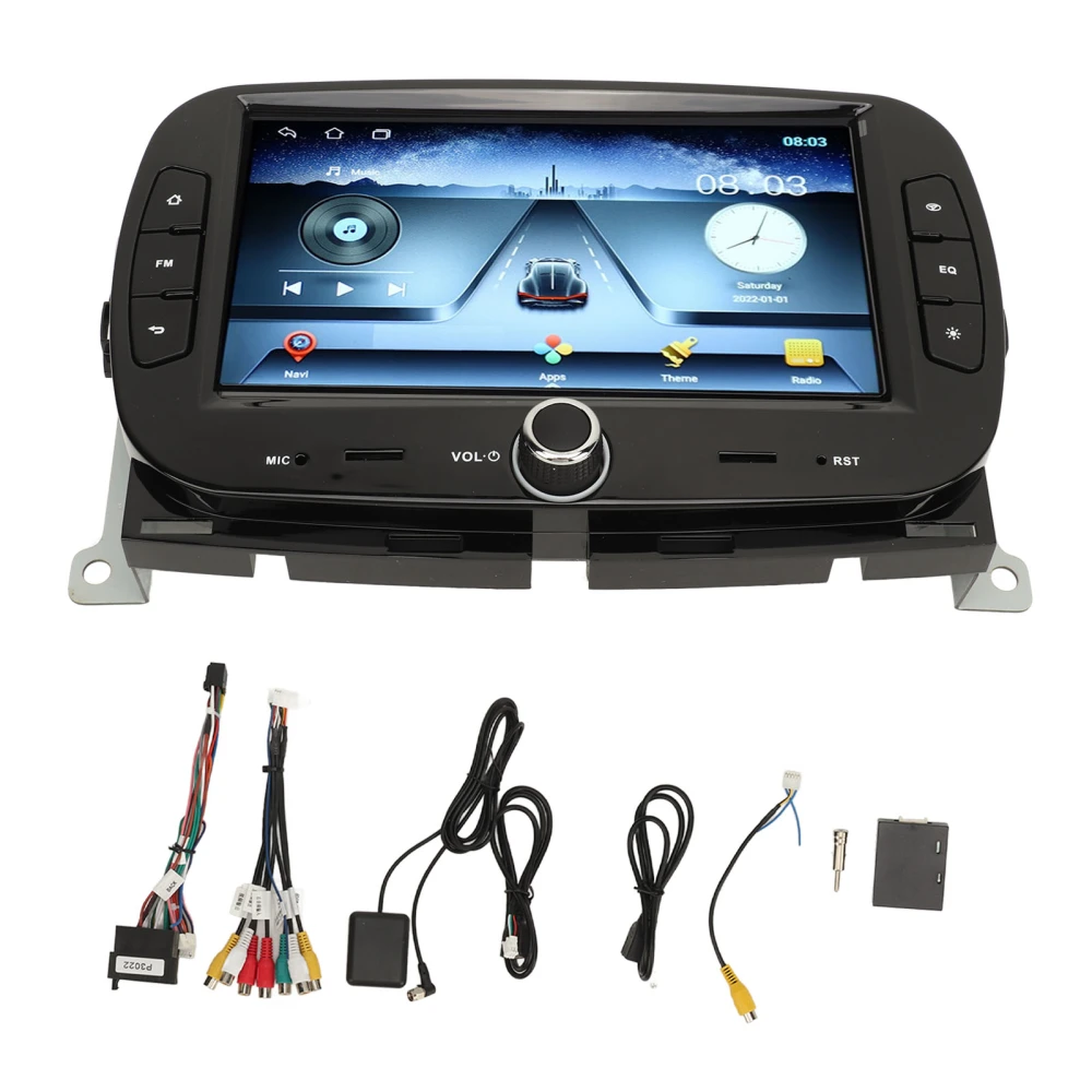 Car Stereo for Android 13 7in Touchscreen Wireless Carplay GPS Navigation Hands Free Calling Replacement for Fiat 500X