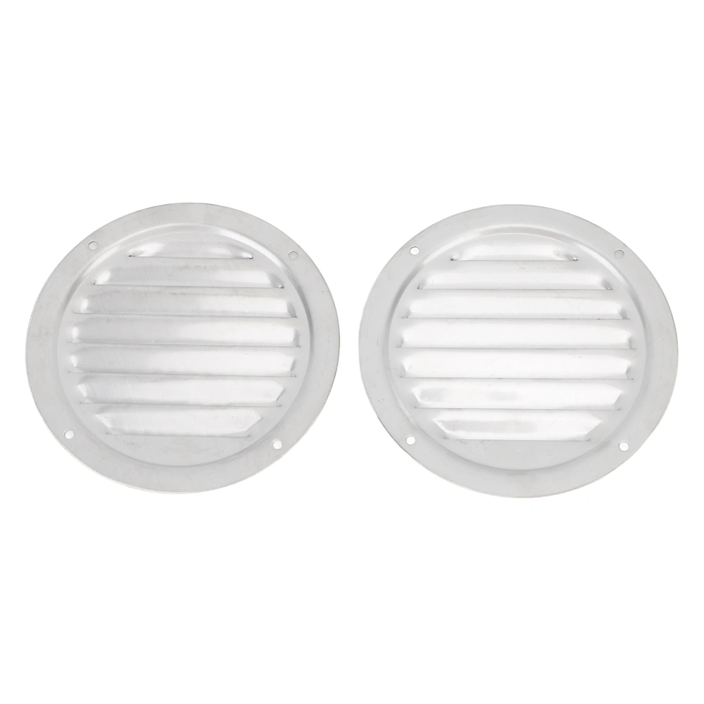 2PCS Round Louvered Air Vent Stainless Steel Marine Grade Rainproof Ventilation Cover for Marine Boats Yacht 5 inches