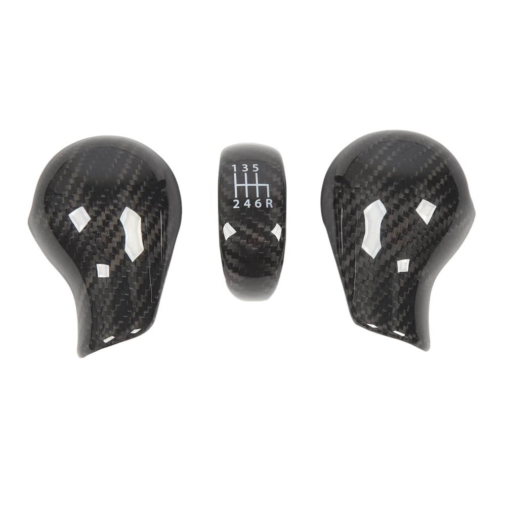 3Pcs Gear Shift Knob Cover Trim Protective Carbon Fiber Gear Shifter Cap Cover for 370Z Z34 2009 to 2018