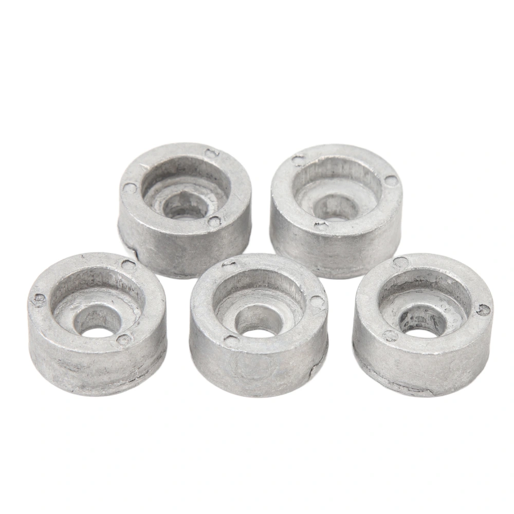 5 Pcs Marine Round Zinc Anode 55321 87J01 Oxidation Resistant Zinc Anode Block Replacement for Suzuki Outboard Motor 4T