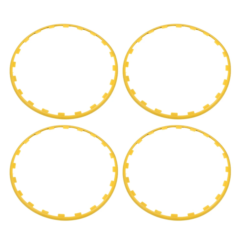 4Pcs Wheel Rim Protection Ring Stylish Sturdy Wheel Edges Trim Protector Ring for 19 Inch Wheels Replacement for Tesla Model Y Yellow