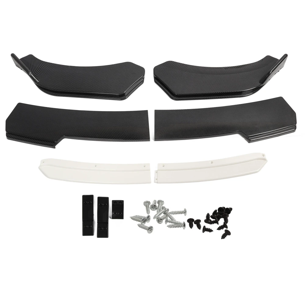 Front Bumper Splitter Carbon Fiber Style Bumper Spoiler Diffuser 170cm Length Replacement for Toyota Corolla White Lip