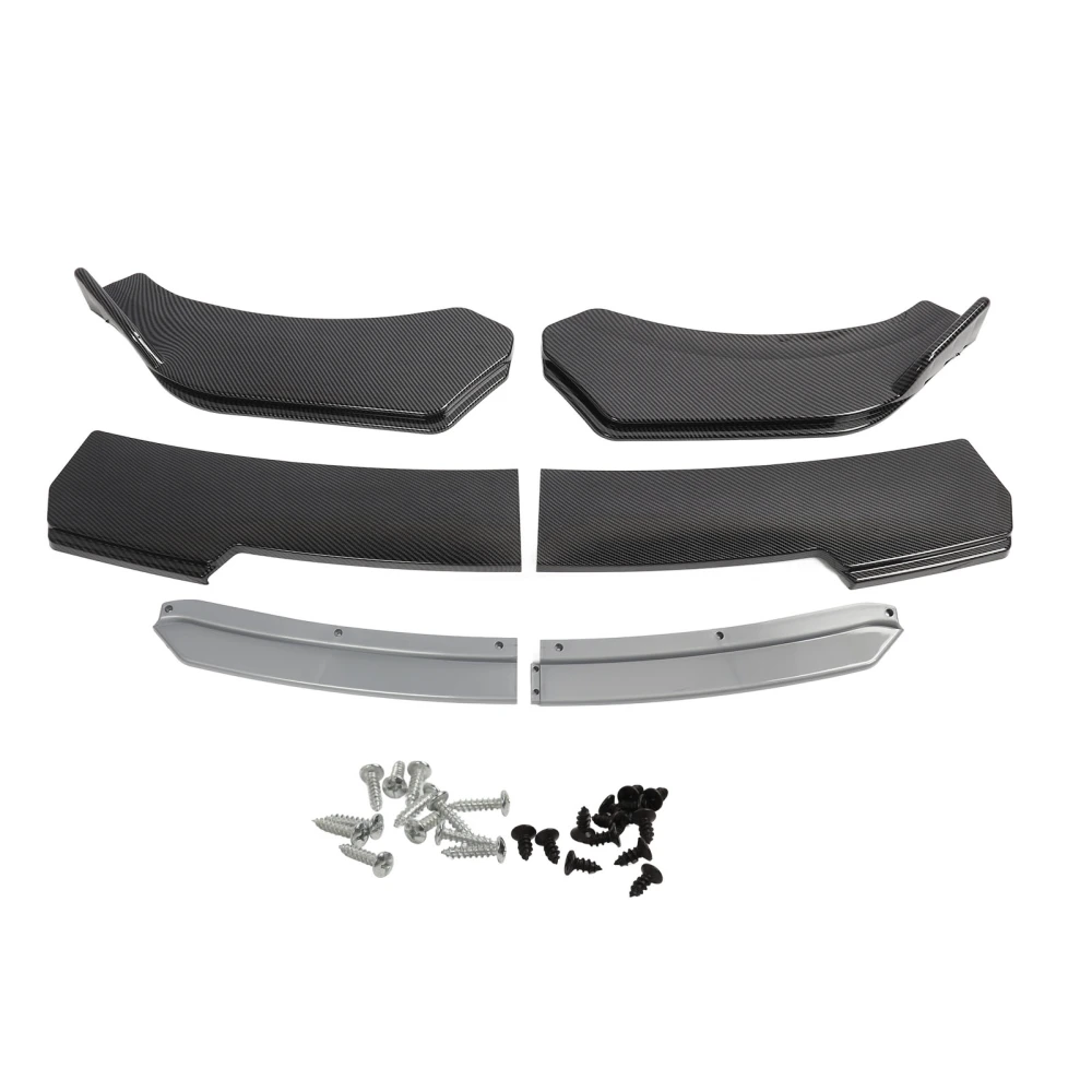 6PCS 150cm Front Bumper Lip Separator 4 Section Double Layer Sporty Replacement for Toyota Corolla Grey