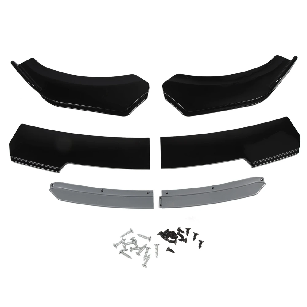 6Pcs Front Bumper Lip Separator 150cm Enhanced Appearance Bumper Lip Diffuser Splitter Universal for Accord Civic With Grey Front Lip