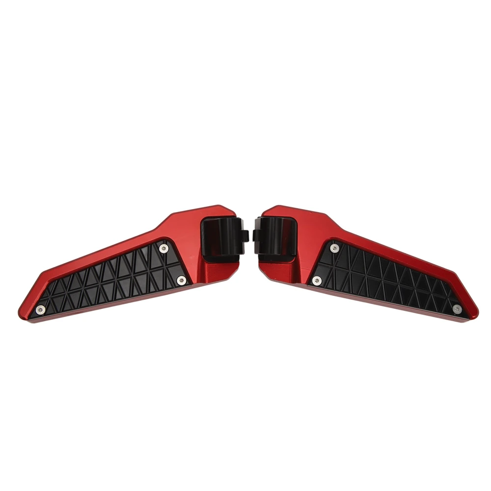 1Pair Motorcycle Foot Pegs Stylish Rugged Left Right Impact Resistant Rear Footrest Pedal For ADV150 ADV160 Red