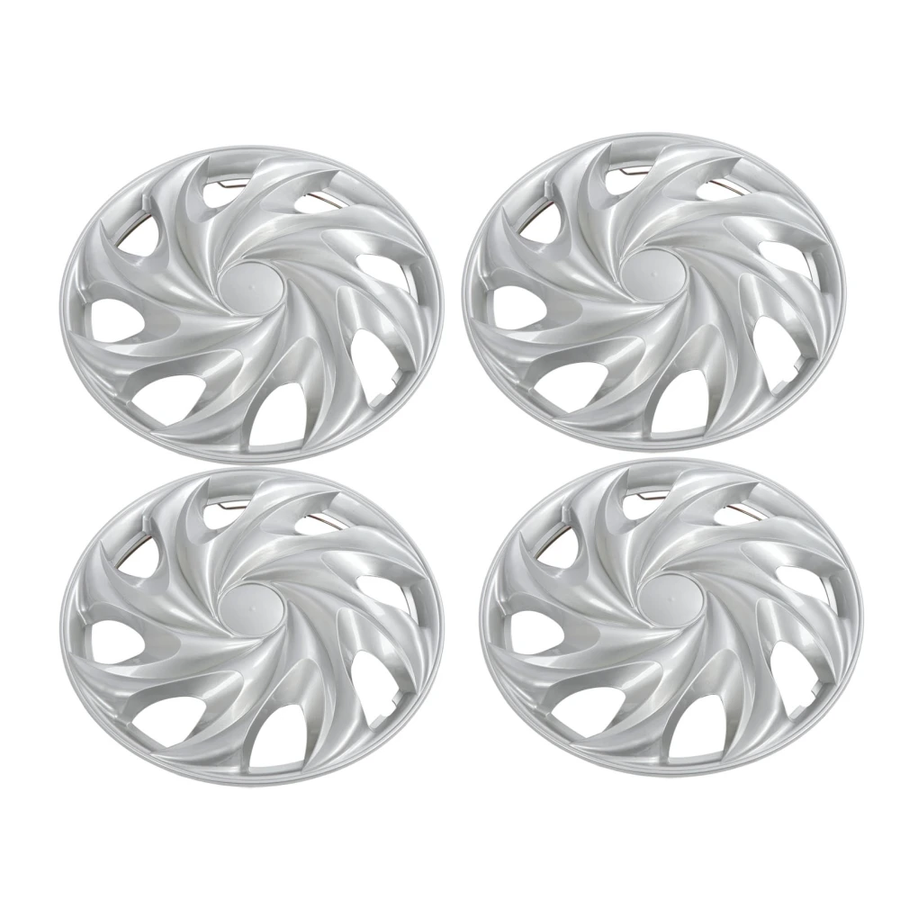 4 Pcs 14 Inch Wheel Hub Cap Universal Fit Silvery Wheel Hub Rim Cover for Cars Trucks Vans