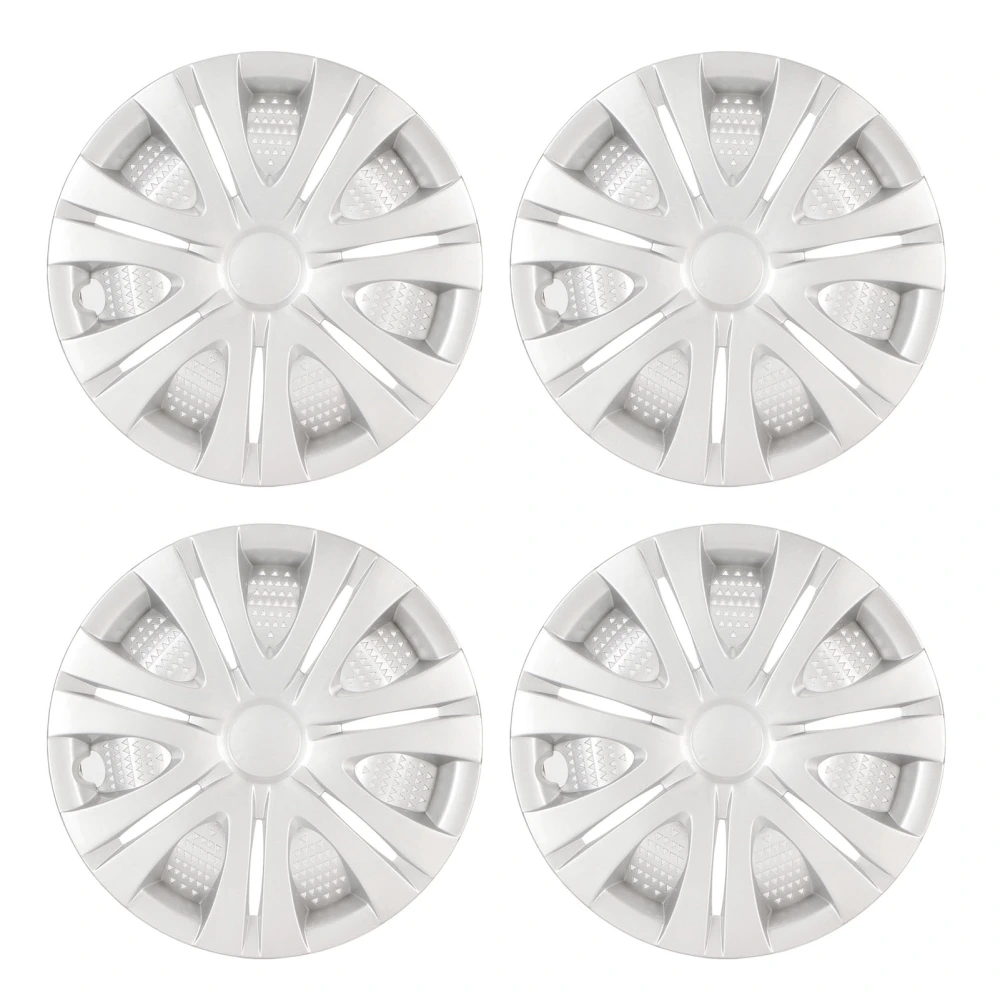 4 Pcs 13 Inch Wheel Hub Cap Silvery Wheel Hub Rim Cover Universal Fit for Most Cars Trucks Vans