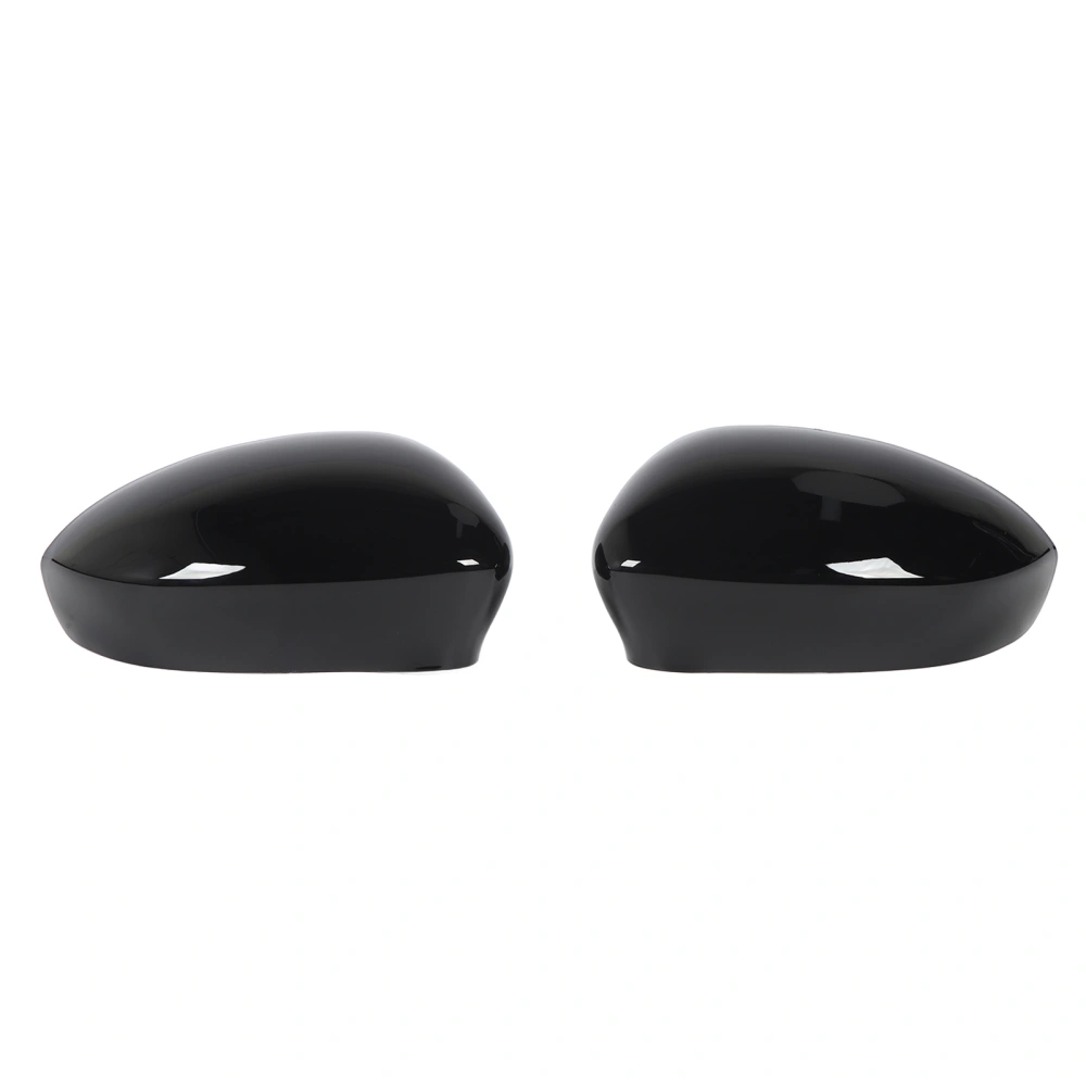 2 Pcs Door Side Rearview Mirror Cover Cap Left Right Wing Mirror Cover Replacement for Fiat 500 2007 to 2020 Glossy Black