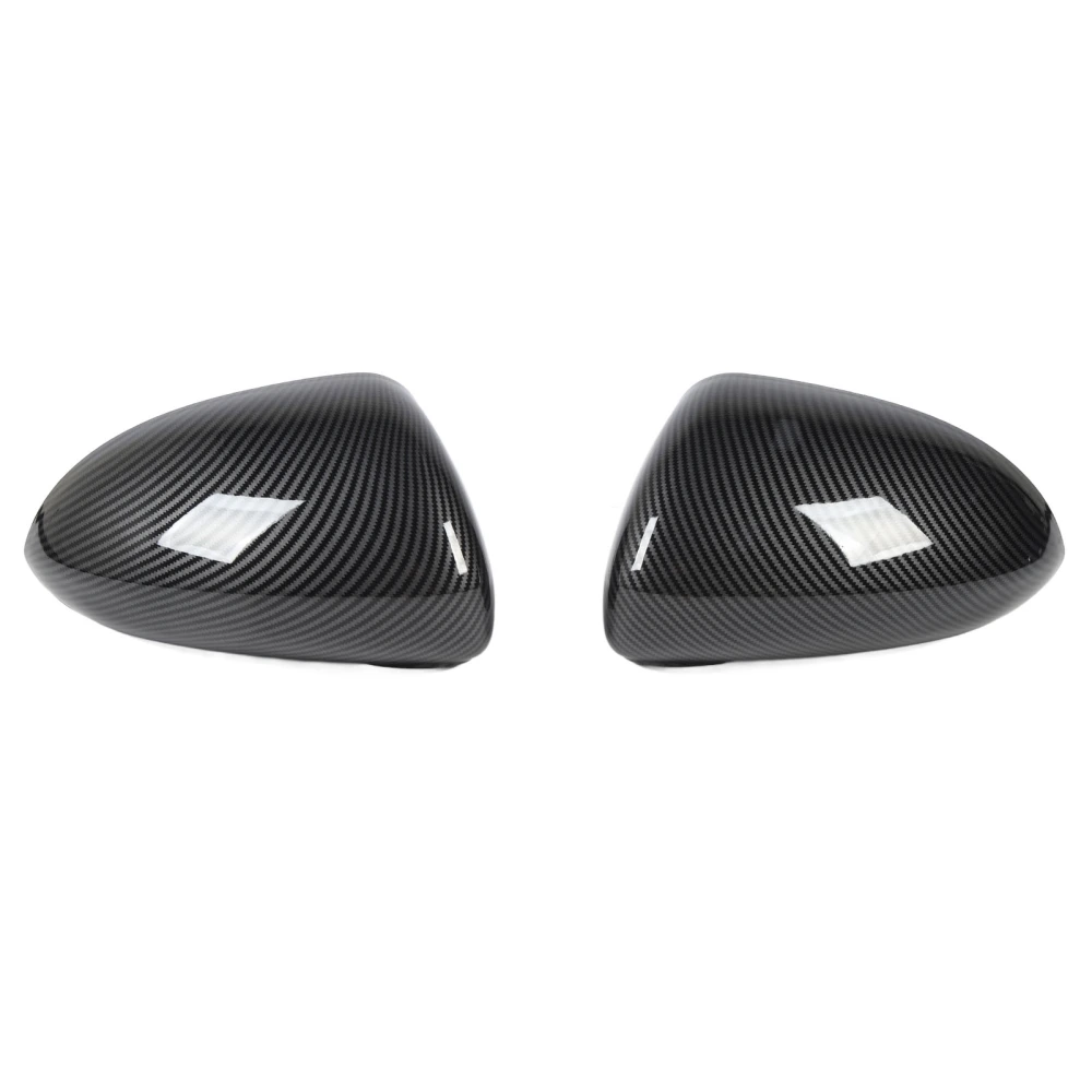 1Pair Door Mirror Covers Left Right Protective Stylish Waterproof Rearview Mirror Cap Covers Replacement for Vauxhall Corsa D E Carbon Fiber Style