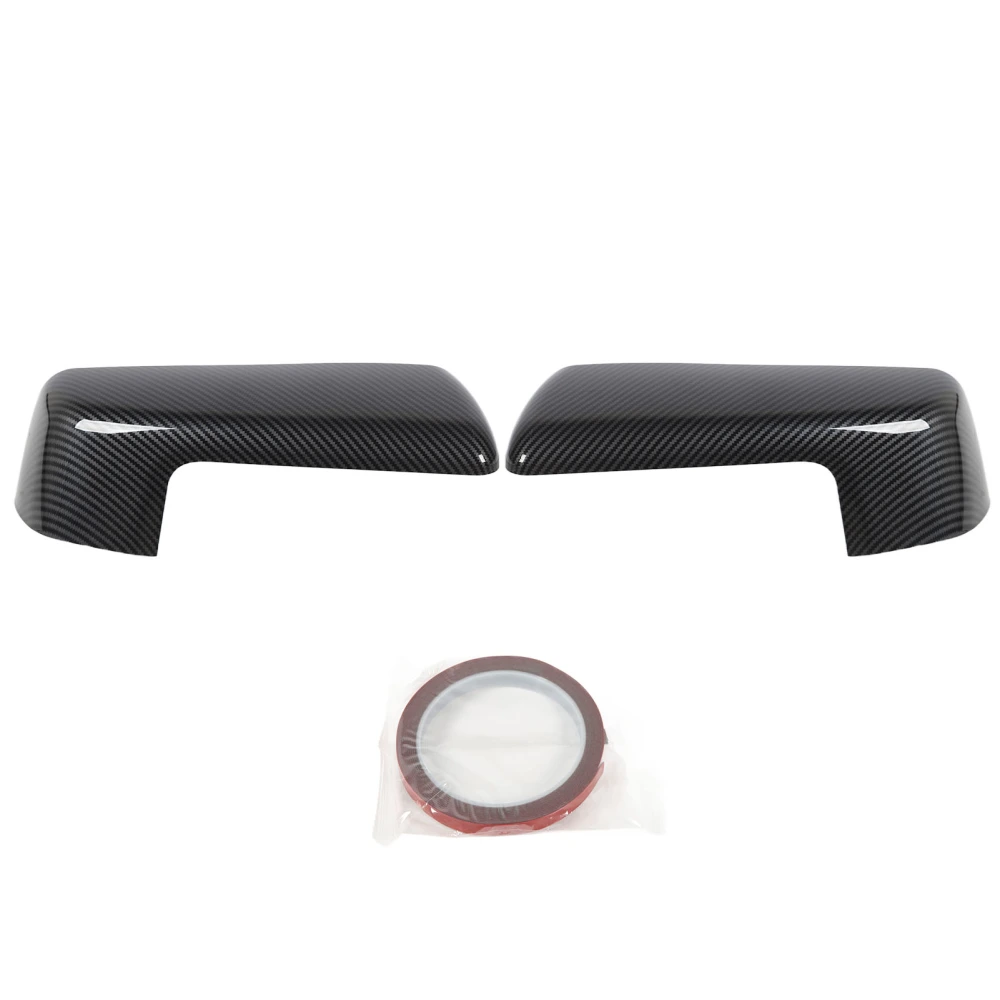 Top Half Mirror Cover Left Right Outer Rearview Wing Mirror Cap Replacement for Chevy Silverado 1500 2500 3500 Carbon Fiber Style