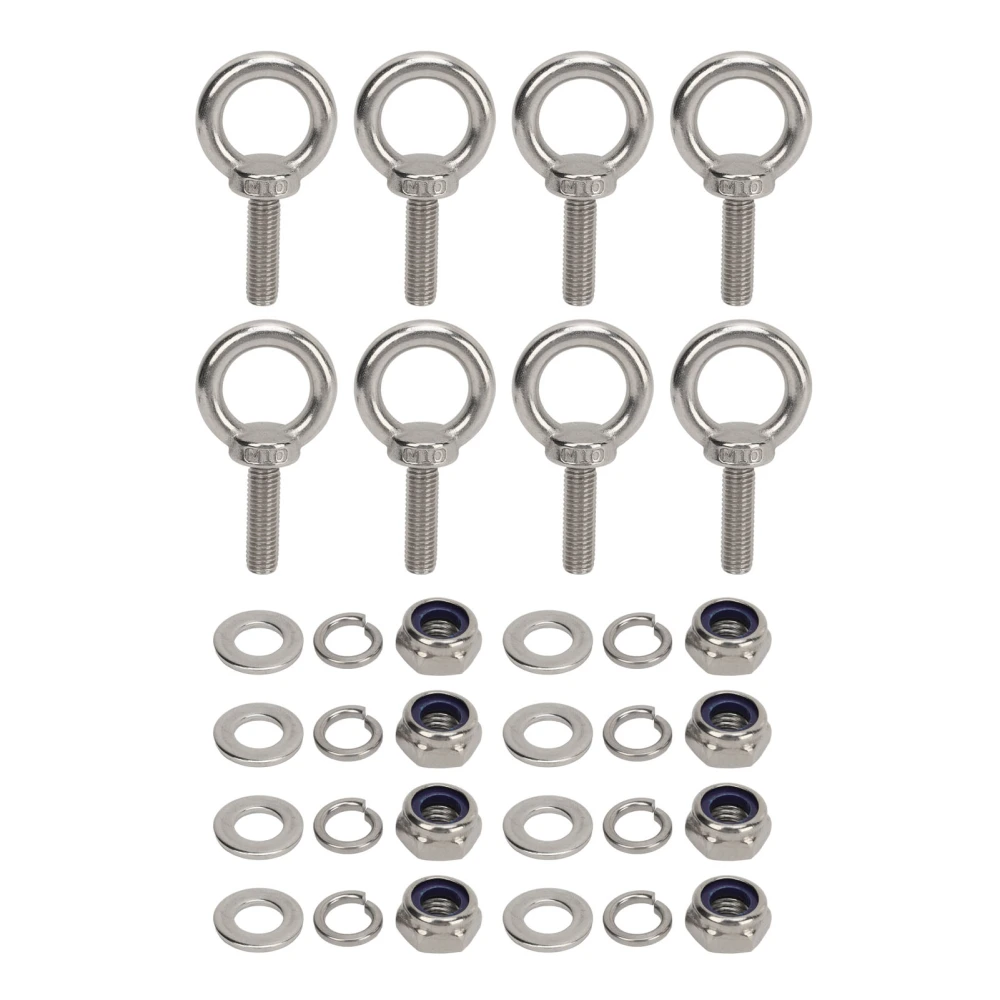 Lifting Shoulder Eye Bolt Stainless Steel Versatile High Hardness Hanger Eye Bolts for RV Boat Construction Vehicle M10