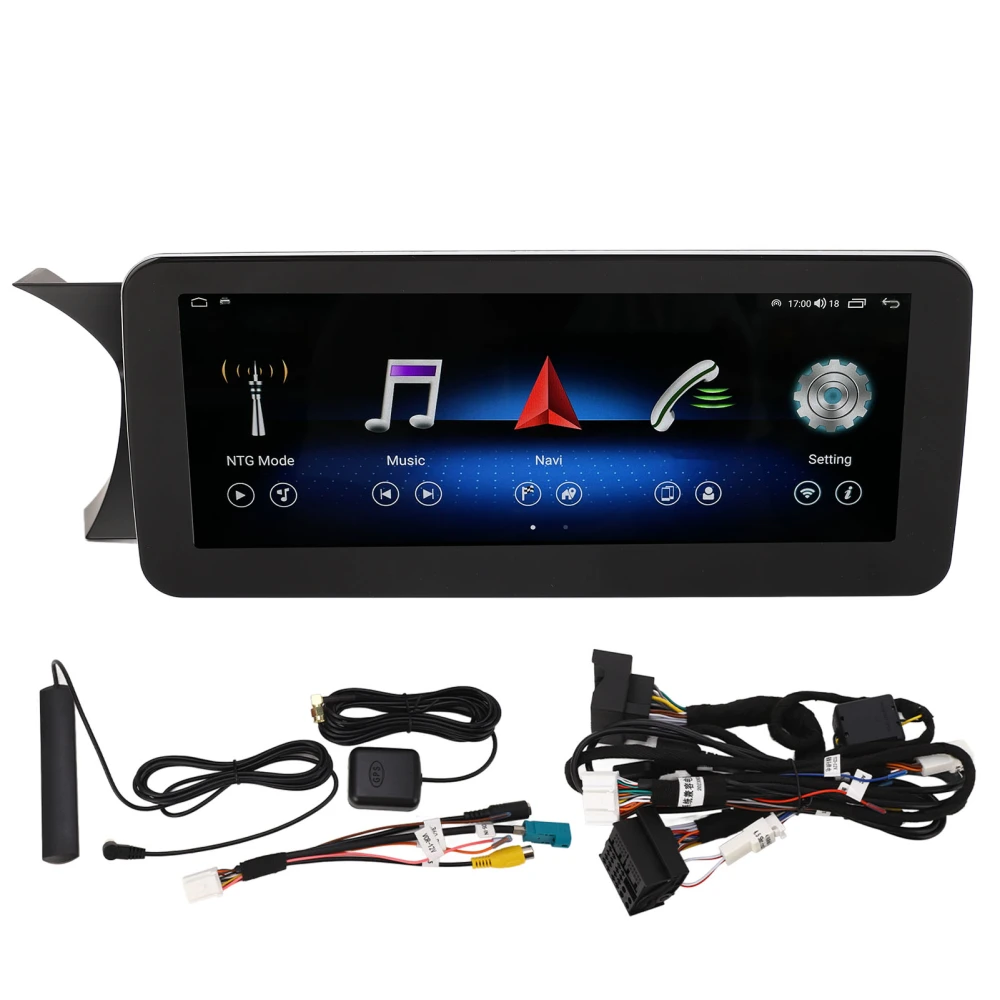 Car GPS Navigation 10.25in Touch Screen Wireless Carplay for Android 12 Replacement for Benz C‑Class W204 NTG4.0 System Left Hand Drive