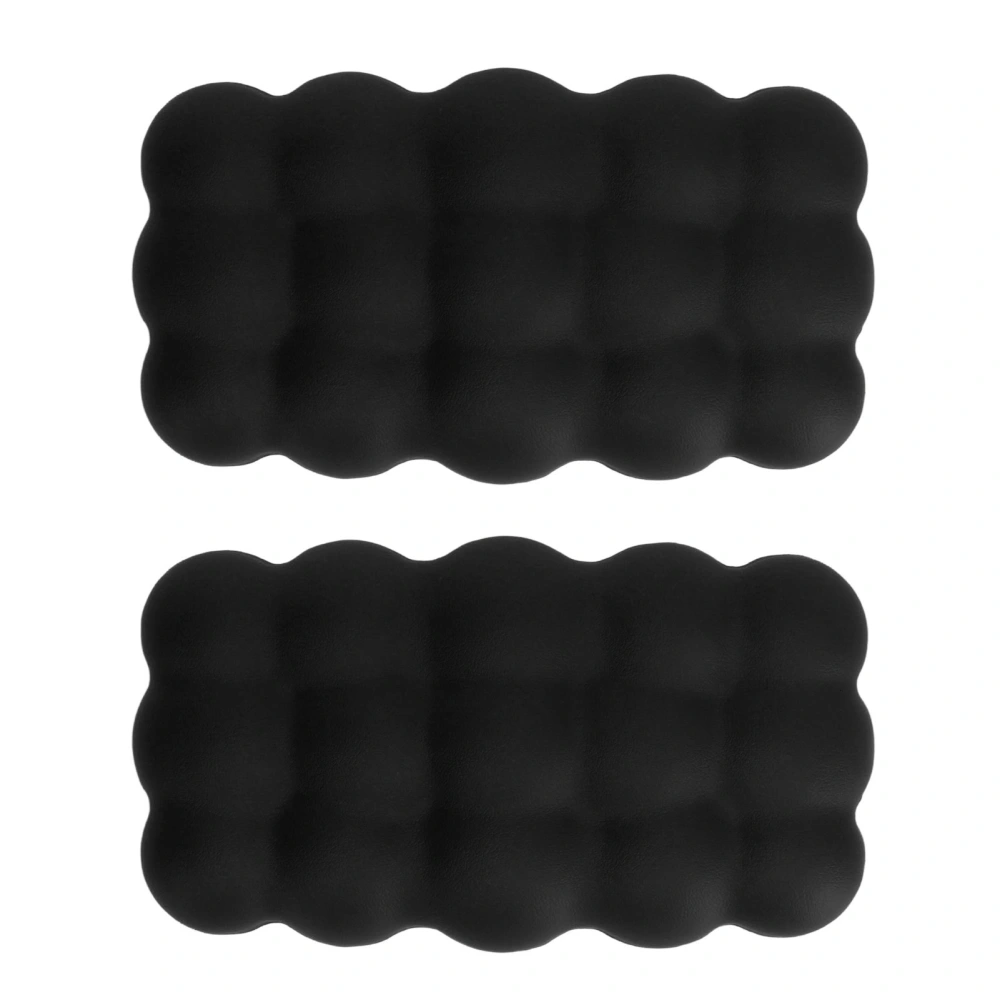 2PCS Car Knee Cushion Memory Cotton Super Soft Universal Fit Paste Installation Leg Elbow Cushion Pad Black