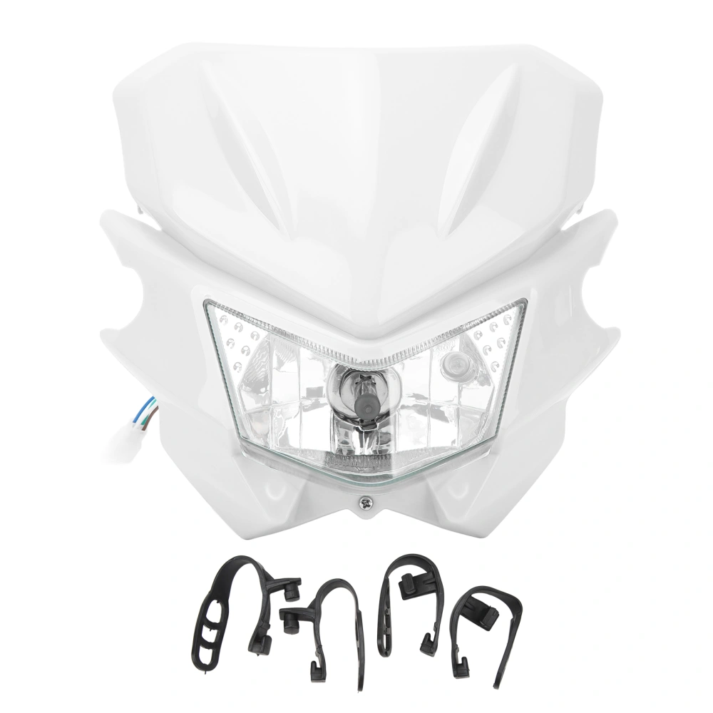 Motorcycle Front Headlight H4 Interface LED Waterproof DRL Headlight for KLX 110 125 150 230 250 300 450R CRF WRF DC12V White