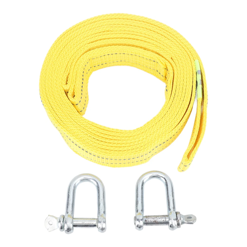 5m Tow Rope Double Layer Thickening Multifunctional Nylon Tow Strap with Hook for Towing Vehicle Rescue