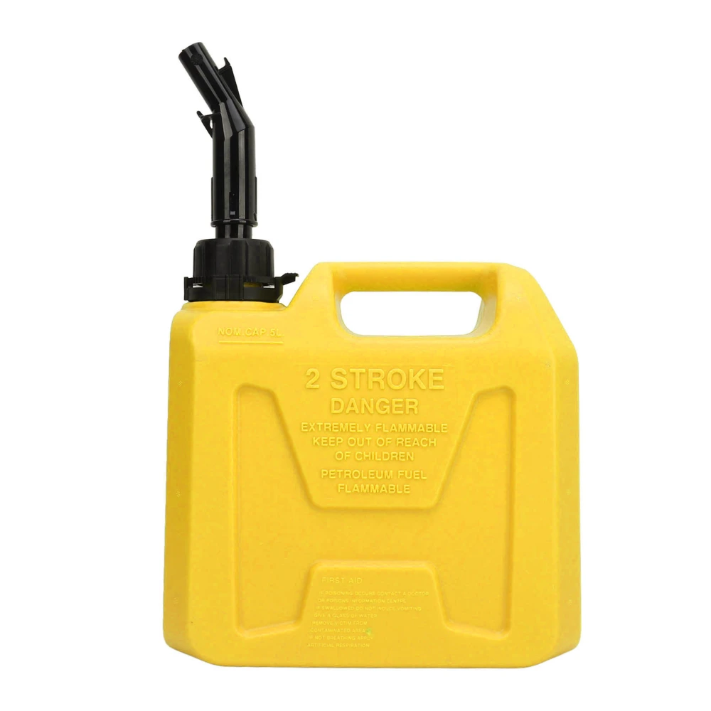 5L Fuel Oil Tank Large Capacity Portable Automatic Closure Petrol Gasoline Storage Cans for RV Camper Car SUV Yellow