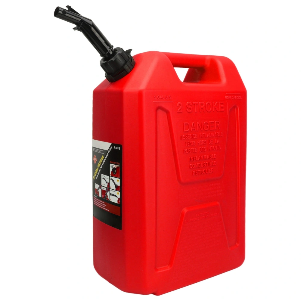 20L Gas Can HDPE Anti Static Self Exhausting Gasoline Oil Petrol Storage Cans Backup Fuel Container Red